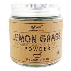 Lemon Grass Powder, Cymbopogon Citratus, Lemongrass Leaves Powder, 100 Grams Reusable Glass Jar