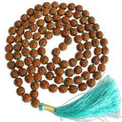 10mm Pathri Chikna Beads Rudraksha Japa Mala Rosary | 5 Mukhi Rudraksha Pathri Mala | Indonesian Beads Mala