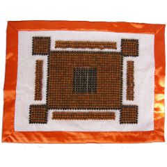 Rudraksha Mat - 1 | Designer Rudraksha Aasana | Handmade Asana Mat for Meditation | Rudraksha Meditation Mat | Rudraksha Healing Mat