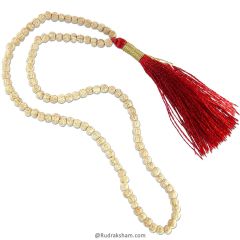 Rudrani Mala Thread - Uncoloured Rudrani Beads Mala Necklace | Rudrani Rosary, Female Part of Rudraksha Beads is Rudrani 
