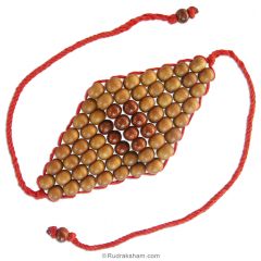 Sandalwood Healing Hand Band | Red and White Sandalwood Designer Wrist Band | Rakta Chandan- Safed Chandan Healing Bracelet