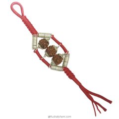 Speech Power - Kavach Charm in Copper | 4 Mukhi Rudraksha Kavach for blessings of Goddess Saraswati, To keep in Pocket, Wallet or Pencil box of children