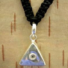 Talisman Locket Triangular - 3, ENERGIZED Talisman Silver Kavach Mala, Taweez, Raksha Kavach For Untimely Death, Vashikaran / Attraction, Wealth, Court Cases, Planetary Effects (Adverse Position of Planets), Tension / depression