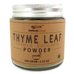 Thyme Leaf Powder ( Thymus Vulgaris ), Thyme Herb Leaves Powder 100 Grams Glass Jar