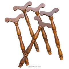 Yoga Danda Plain Wood - Wholesale Pack of 10 Yoga Sticks, Traditional Meditation Stick | Wooden T Shaped Yoga Danda for Japa | Wooden Staff for Yoga Practice | Yoga Pole | Longde Staff