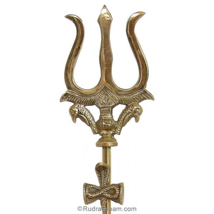 Happy Maha Shivratri Greeting with Hindi Word Trishul & Damru Vector  illustration