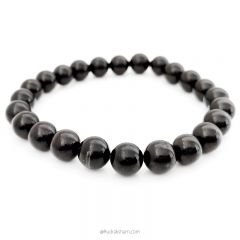 Black Tourmaline Mala Rosary, Natural Round Tourmaline Gemstone 108 + 1 Beads Necklace | Original Black Tourmaline Stone Chakra Mala 
